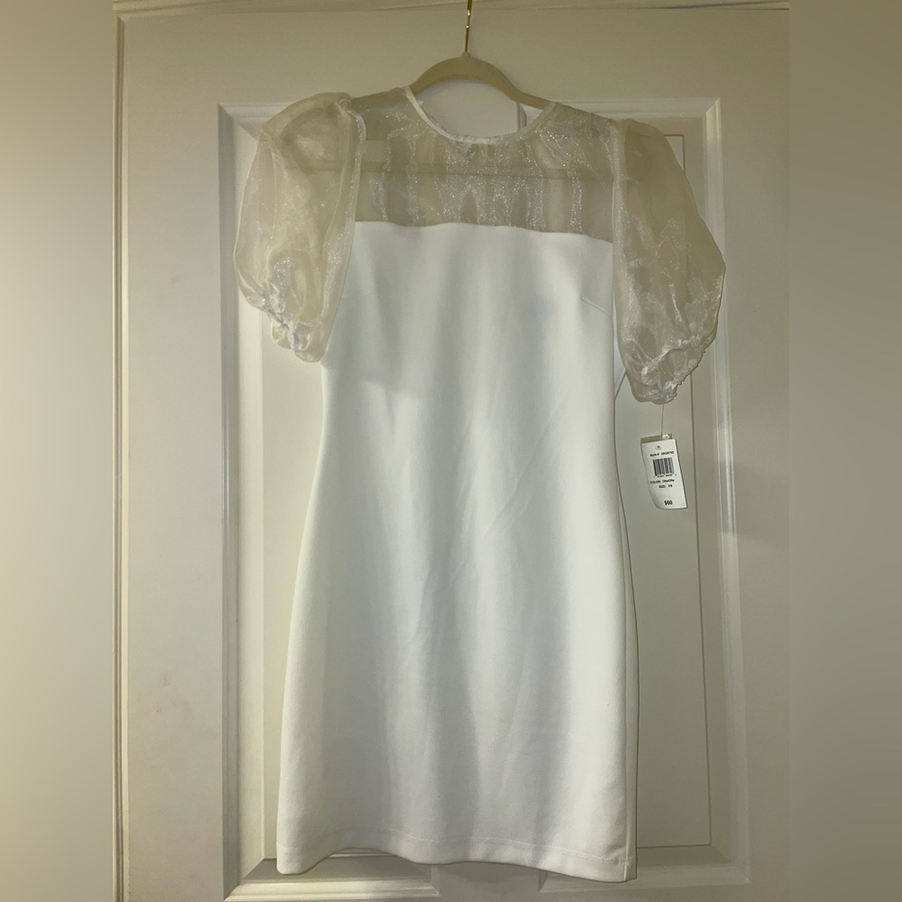 B. Darlin White puff sleeve mini dress